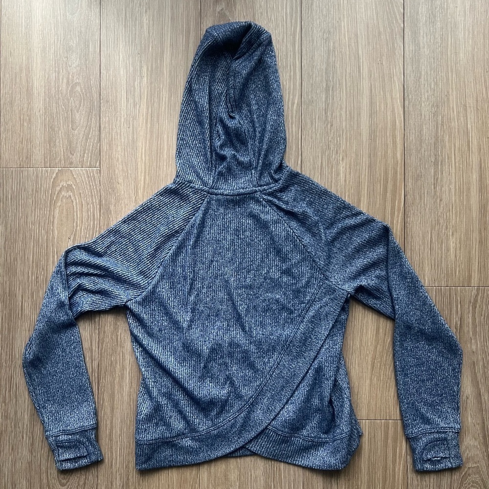 Athleta Girl Heathered Blue Hooded Sweatshirt Size 22